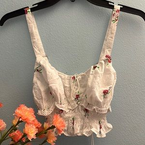 FOR LOVE AND LEMONS TARTE EYELET TOP